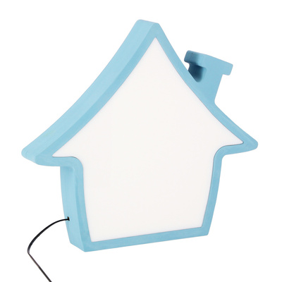 Lampka House IQ Kids domek LED do pokoju dziecięcego niebieska