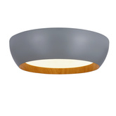 abruzzo lampa sufitowa plafon szaro drewniany klosz biały 14-24114