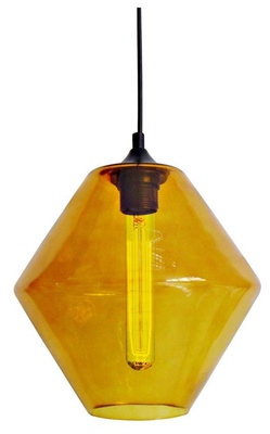 Lampa wisząca Bremen szklana pomarańczowy klosz do salonu 1xE27