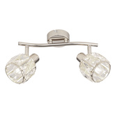 Lampa sufitowa Dubai listwa ze szklanymi kloszami 2-punktowa do salonu