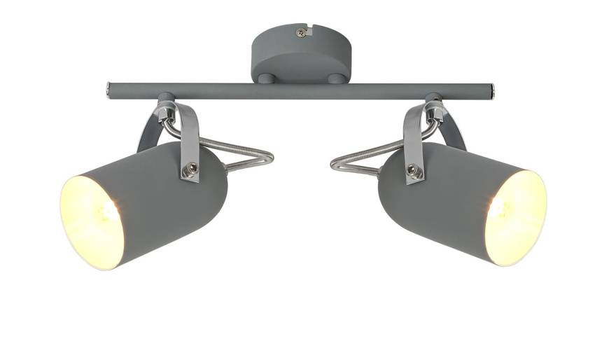 Lampa sufitowa Gray listwa regulowana 2-punktowa do korytarza metalowa
