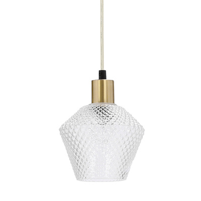 Lampa wisząca Greniko potrójna z kloszem bezbarwnym do salonu czarna E14