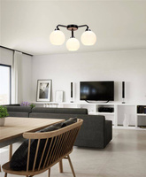 Lampa sufitowa Caldera ze szklanymi kloszami 3-punktowa do kuchni