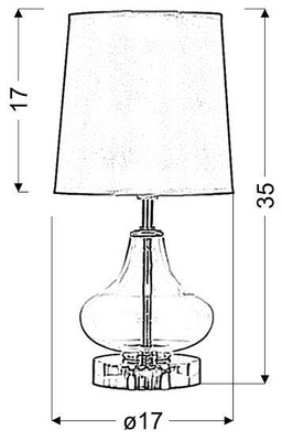 Lampka nocna Alladina bursztynowa szklana z abażurem do sypialni