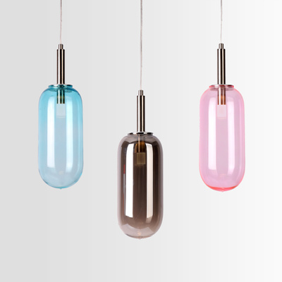 Lampa wisząca szklana niebieska LED 6W Fiuggi Ledea 50133213
