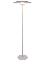 Lampa stojąca LUND w stylu skandynawskim – biały klosz talerz - nowoczesna lampa podłogowa LED
