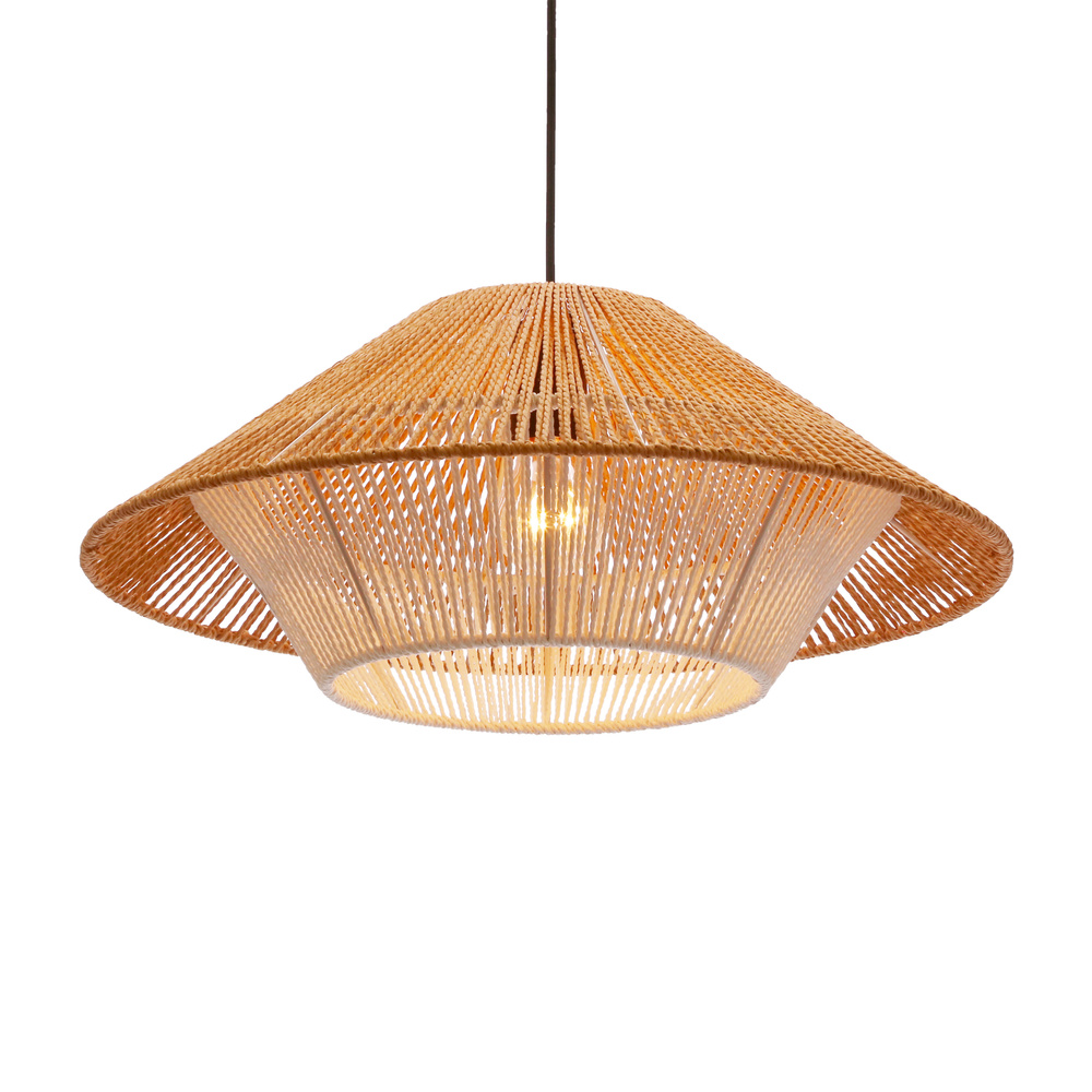 Lampa wisząca z abażurem Africa do sypialni i jadalni czarna 1xE27