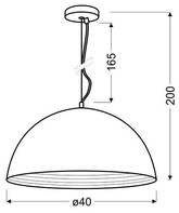 Lampa wisząca Amalfi metalowa kula do salonu miedziana 1xE27 Candellux