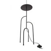 Lampa podłogowa Ravello z półką do salonu 1-punktowa z abażurem
