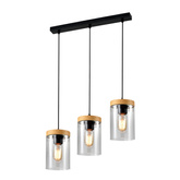 Lampa wisząca Wels szklana potrójna nad stół do kuchni i jadalni E27