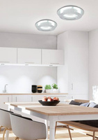 Plafon LED Merle okrągły 40 cm srebrny 3000K do salonu i sypialni