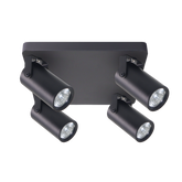 Lampa sufitowa Gary spot regulowana 4-punktowa metalowa do salonu