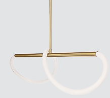 SUPREME lampa wiszaca 80cm złoty 18W LED 3000K biały  31-35608