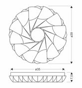 Plafon LED CAKE okrągły biały 39 cm 24W 4000K do kuchni