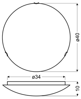 Plafon Edgar okrągły biały 40 cm do kuchni i łazienki E27 Candellux