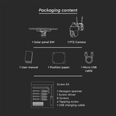 1080P Kamera zewnętrzna WiFi SMART z panelem solarnym / Sensor / IP65 / Czarna