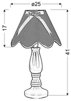 Lampka stołowa nocna ceramiczna żółto-różowa E27 Lola 41-84354