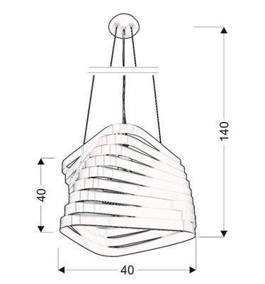 Lampa wisząca Bizo metalowa biała do salonu nad stół 1xE27 Candellux