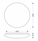 Plafon Belina okrągły 33 cm 24W LED 4000K biały klosz