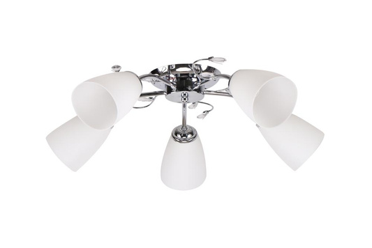 Lampa sufitowa Ursella ze szklanymi kloszami 5-punktowa do salonu