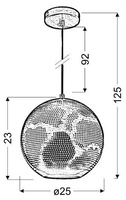 Lampa wisząca Bene kula ażurowa metalowa biała do salonu 1xE27