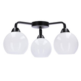 Lampa sufitowa Caldera ze szklanymi kloszami 3-punktowa do kuchni
