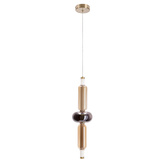 Lampa wisząca Kelly szklana złota pojedyncza do salonu LED 8W 2700K