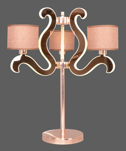 Lampa stołowa świecące ramiona x3 LED miedziana Ambrosia Candellux 43-33925